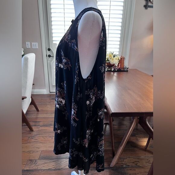 Free People Snap Out of It Floral Swing Tunic Dress L Boho TV Worn Reign Edwards - Picture 3 of 9